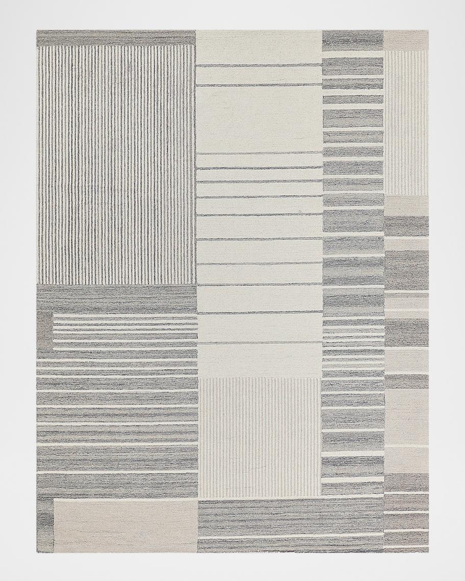 Exquisite Rugs Castine Hand-Tufted Silver Rug, 8' x 10' | Neiman Marcus