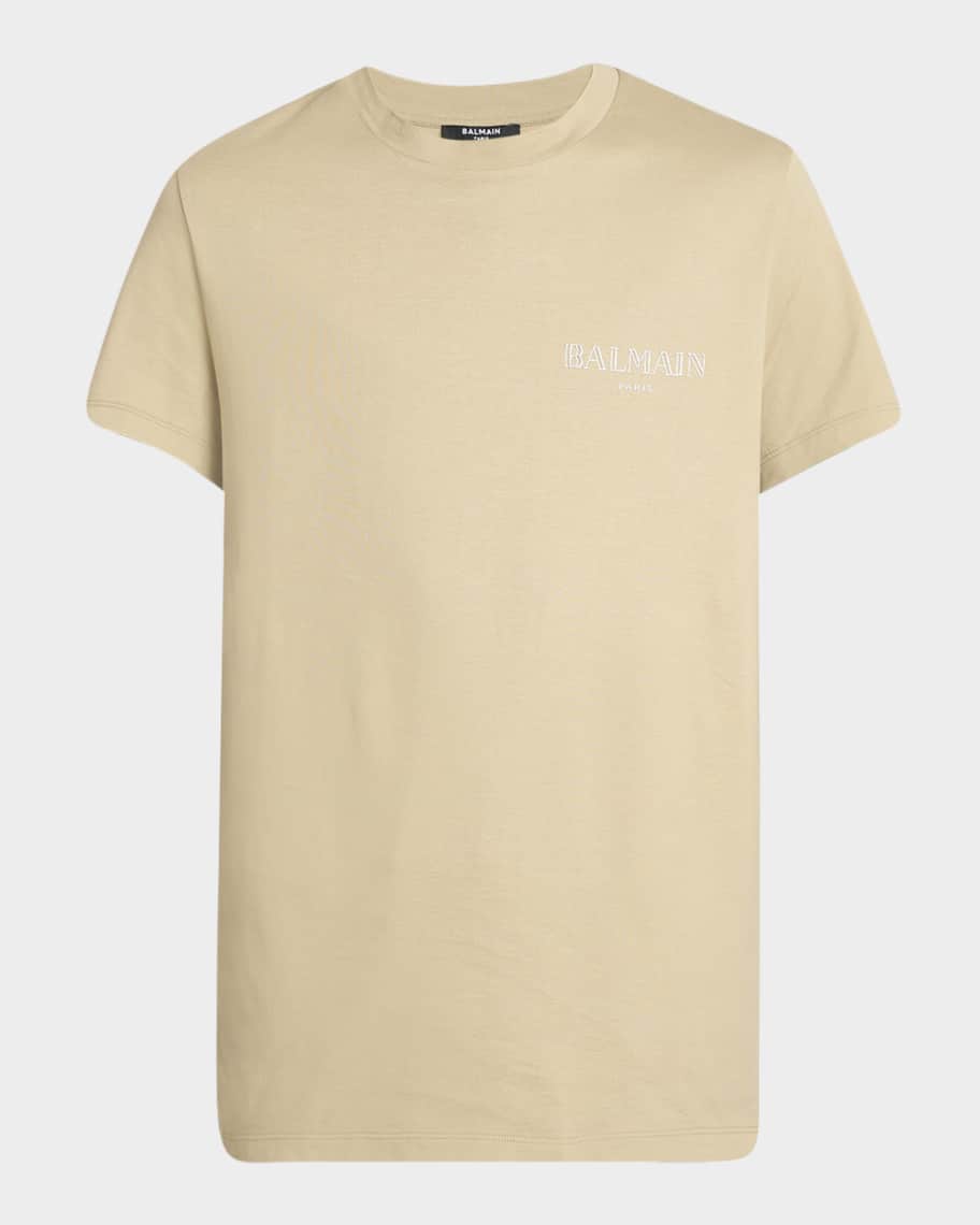 Balmain Men's Vintage Gel Logo Slim-Fit T-Shirt | Neiman Marcus