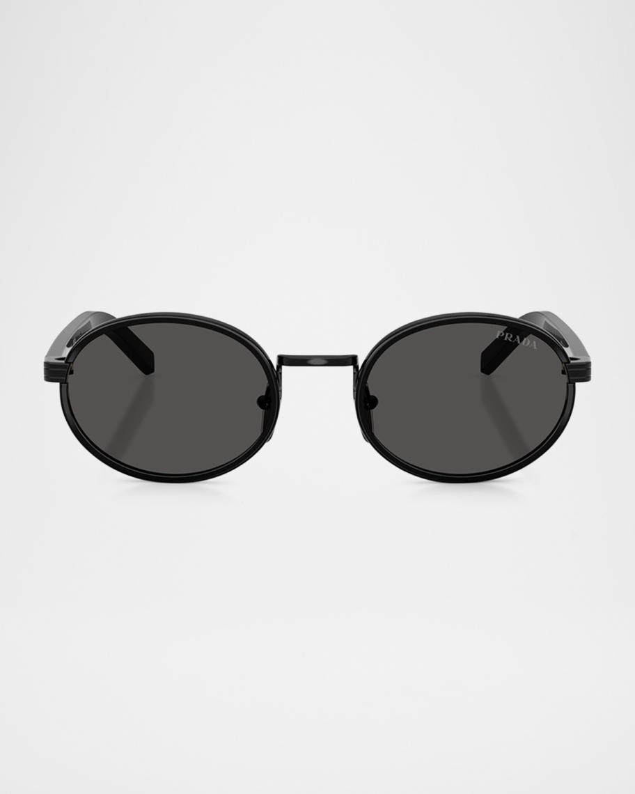 Prada PR B56S Oval Steel Sunglasses | Neiman Marcus