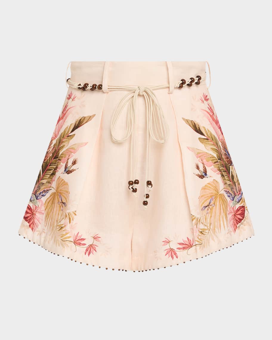 Zimmermann Ascension Tuck Shorts | Neiman Marcus