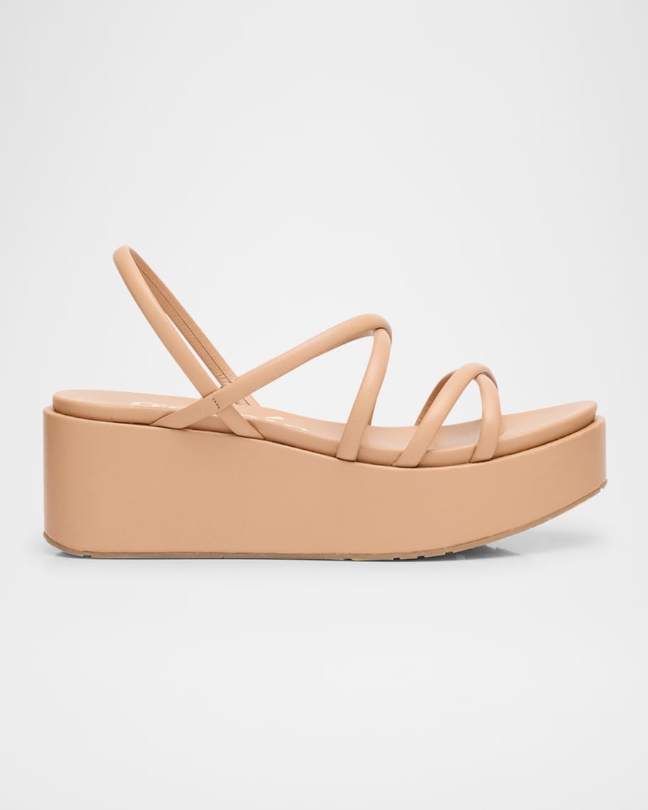 Pedro Garcia Ninoska Leather Strappy Platform Sandals | Neiman Marcus