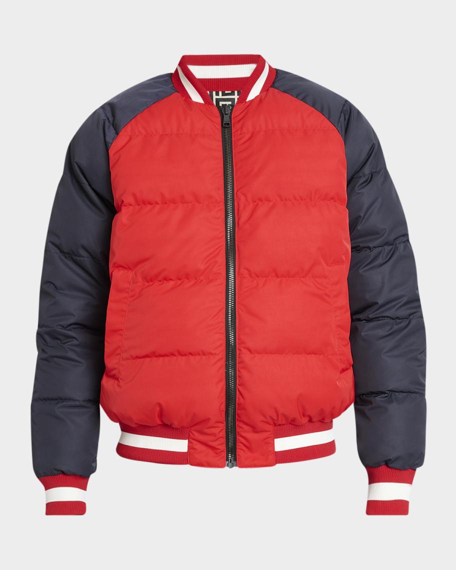 Balmain Men's Bicolor Reversible Down Jacket | Neiman Marcus