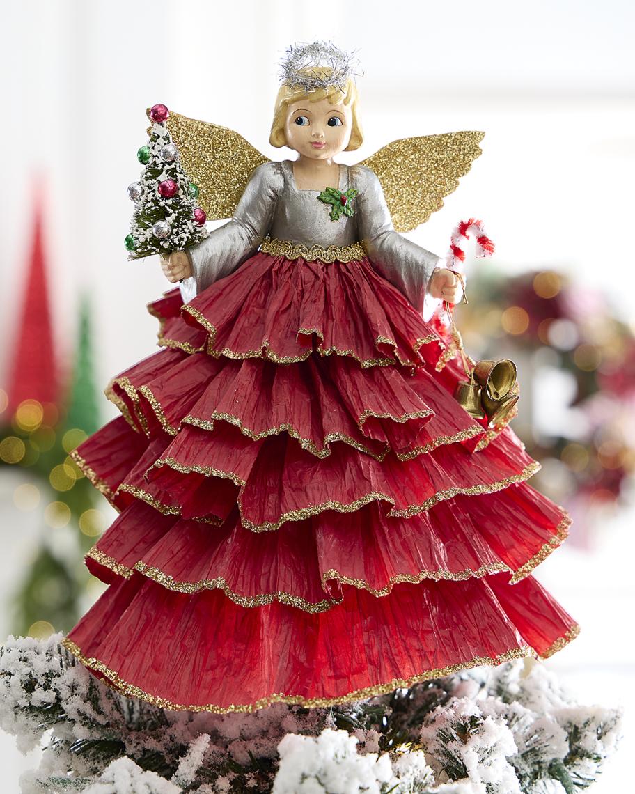 Bethany Lowe Kitschmas Angel Christmas Tree Topper | Neiman Marcus