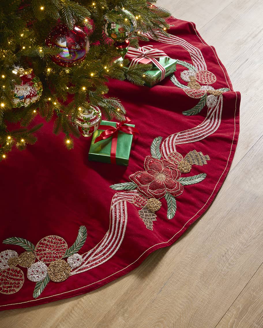 Magnolia Noel Christmas Quilted Tree Skirt NCU0DV1377