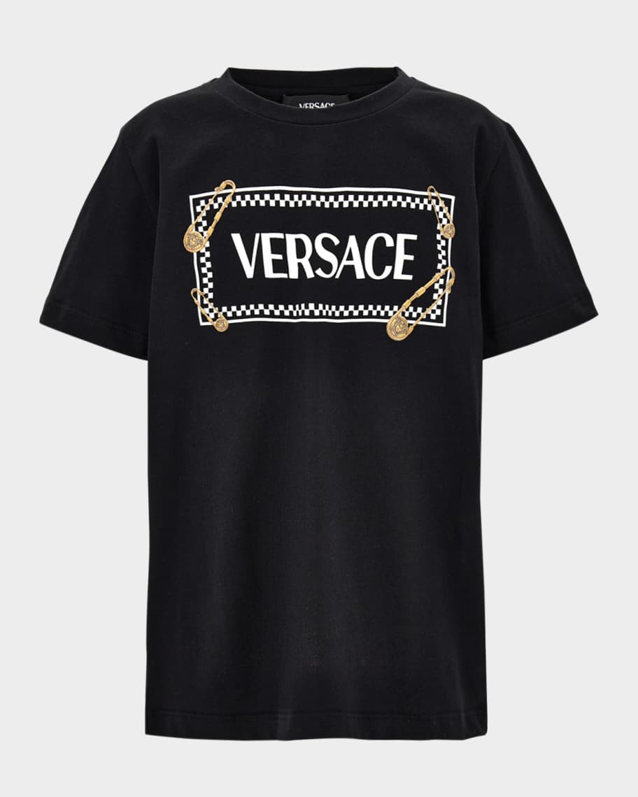 Versace Boy's Vintage Inspired Logo-Print T-Shirt, Size 6-14