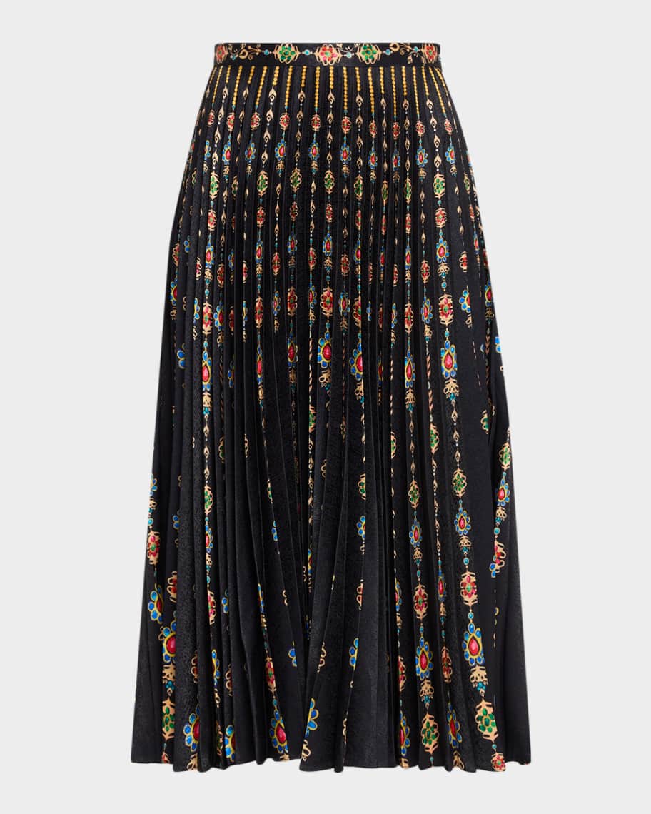 Saloni Kim Mosaic Stripe Skirt | Neiman Marcus