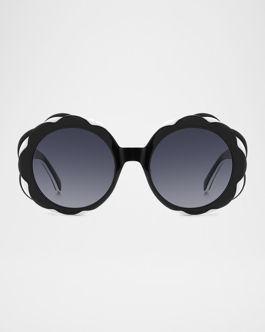 kate spade new york vivi floral round acetate sunglasses  display picture 2