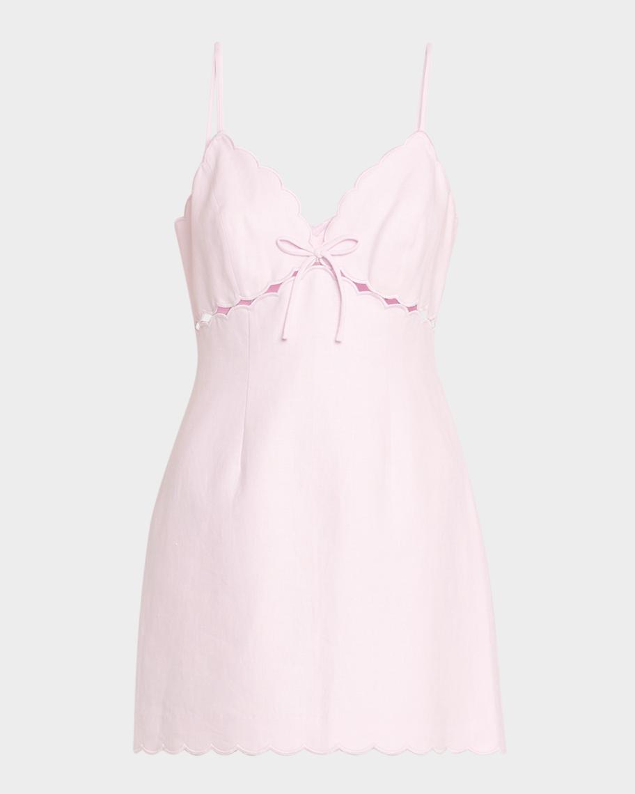 LoveShackFancy Sydow Linen Mini Dress | Neiman Marcus