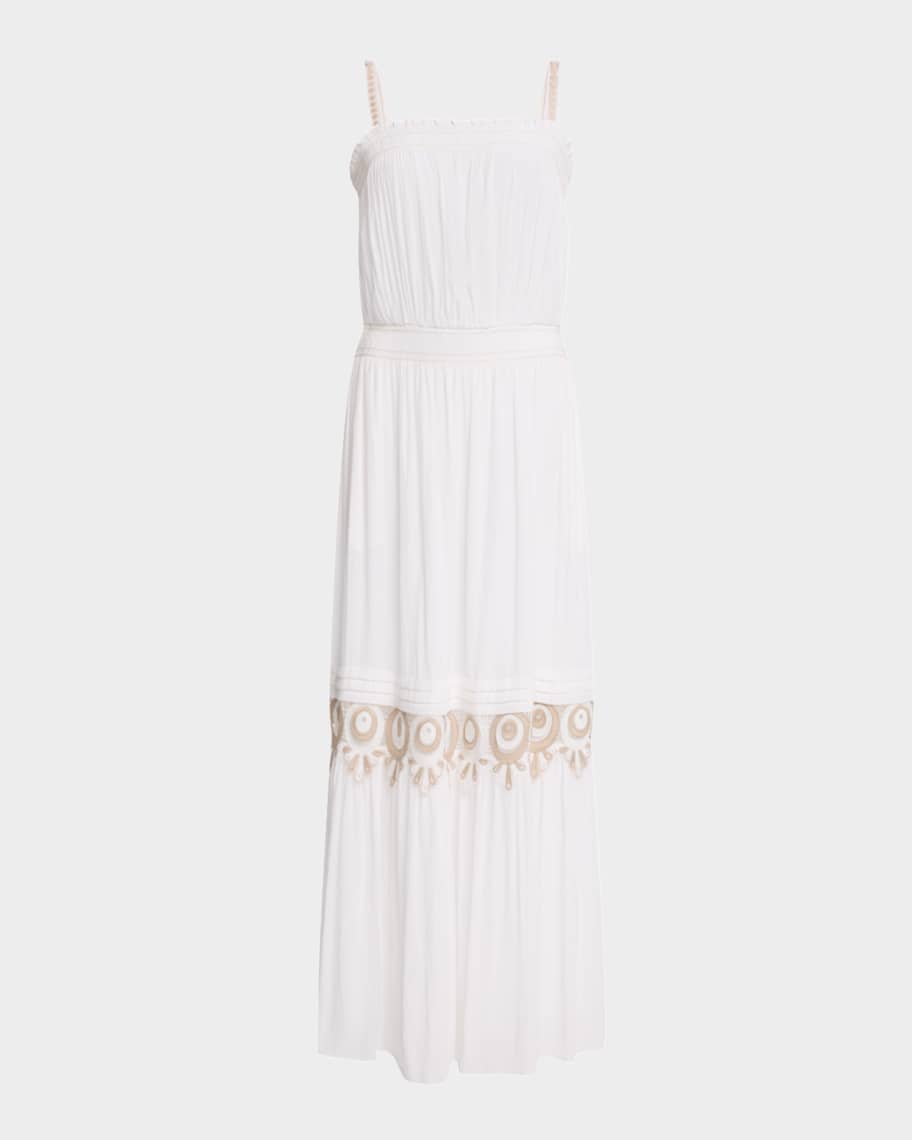 chinese dress ladies Women's White Ruffle Maxi Dress main image 0