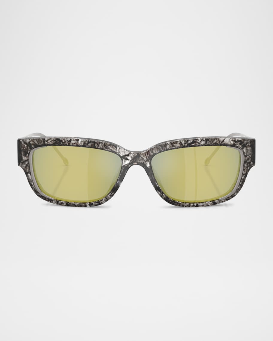 Men's DL2002MU Rectangular Sunglasses