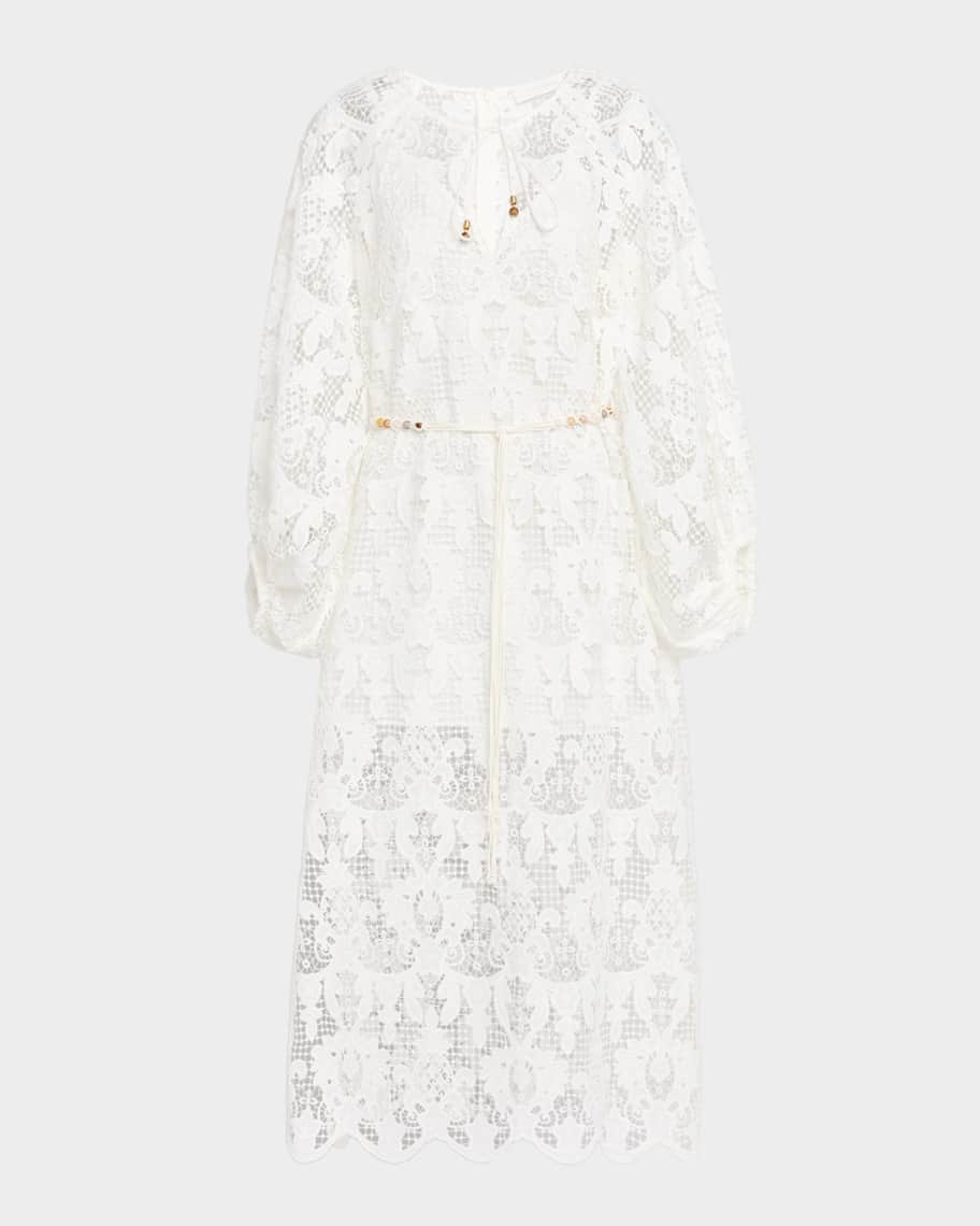 Zimmermann Coco Lace Midi Dress | Neiman Marcus