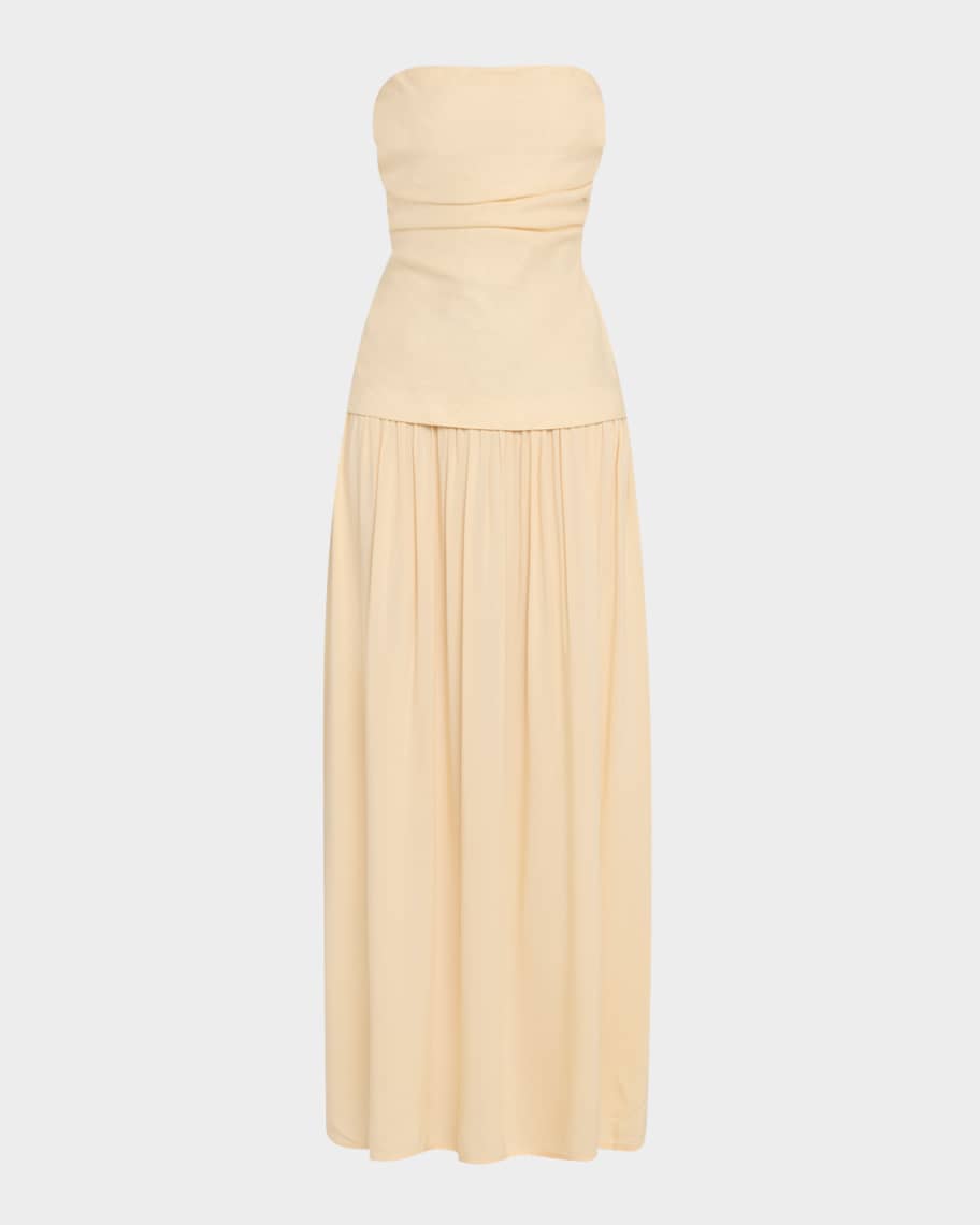 Hedy Strapless Drop-Waist Maxi Dress