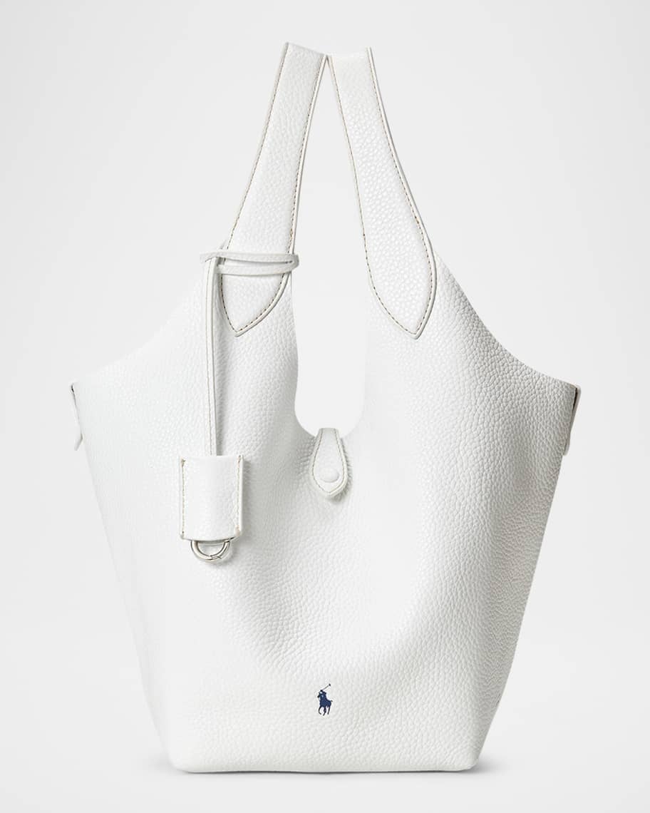 Polo Ralph Lauren Polo Play Pebbled Leather Tote Bag