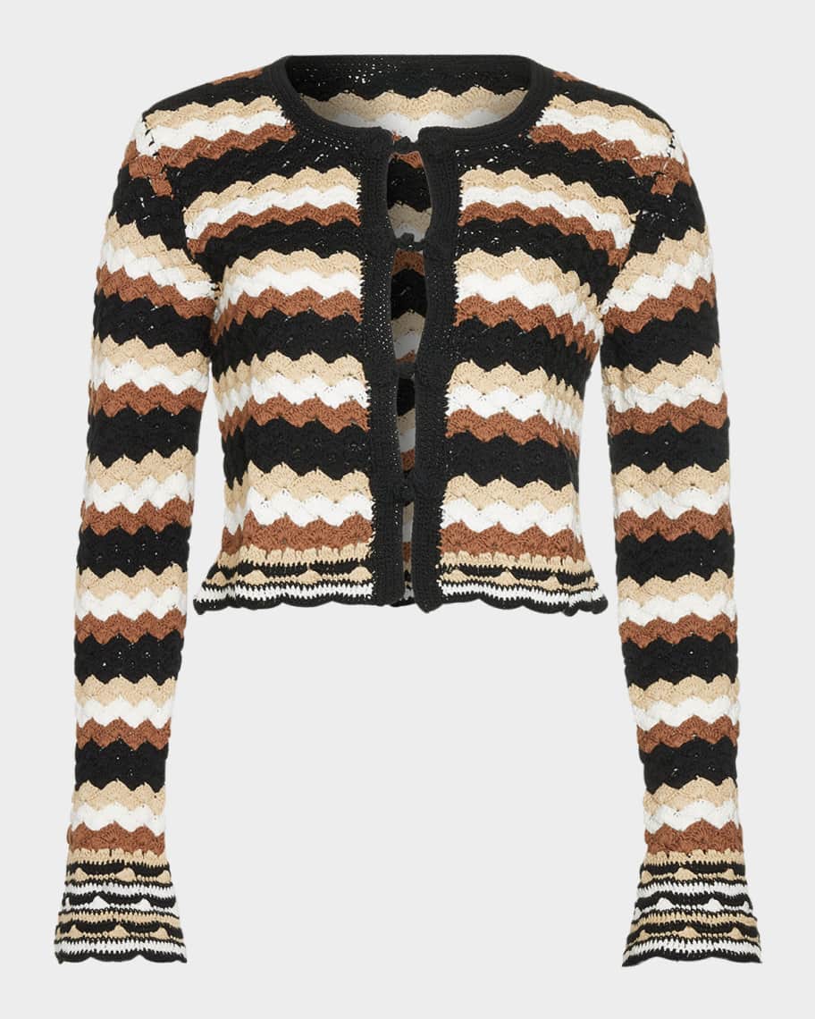 Ramy Brook Alanza Crochet-Knit Cardigan | Neiman Marcus