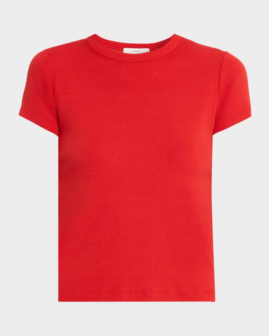Vince 90s Shrunken Crewneck Tee | Neiman Marcus