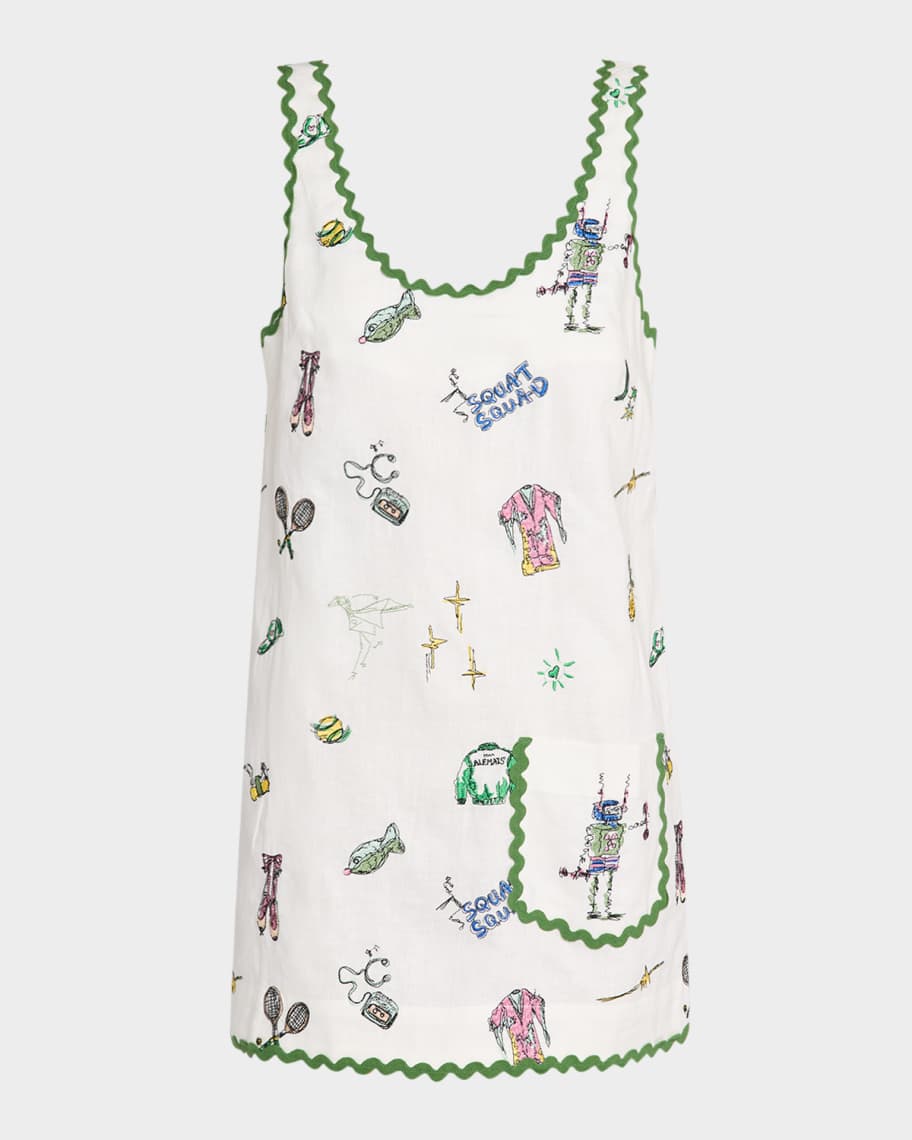 Play Embroidered Mini Dress