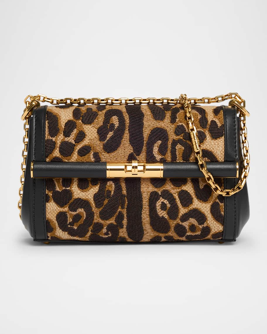 Dolce&Gabbana Marlene Leopard Chain Crossbody Bag | Neiman Marcus
