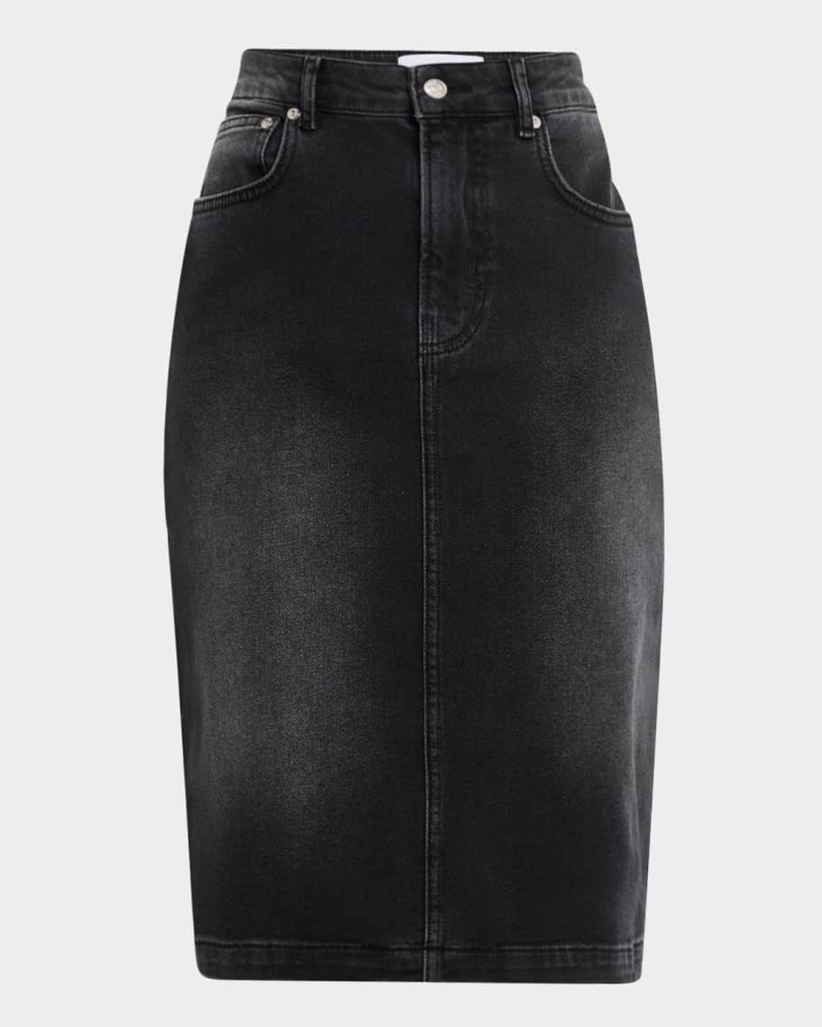 Moschino Jeans Knee-Length Denim Skirt | Neiman Marcus