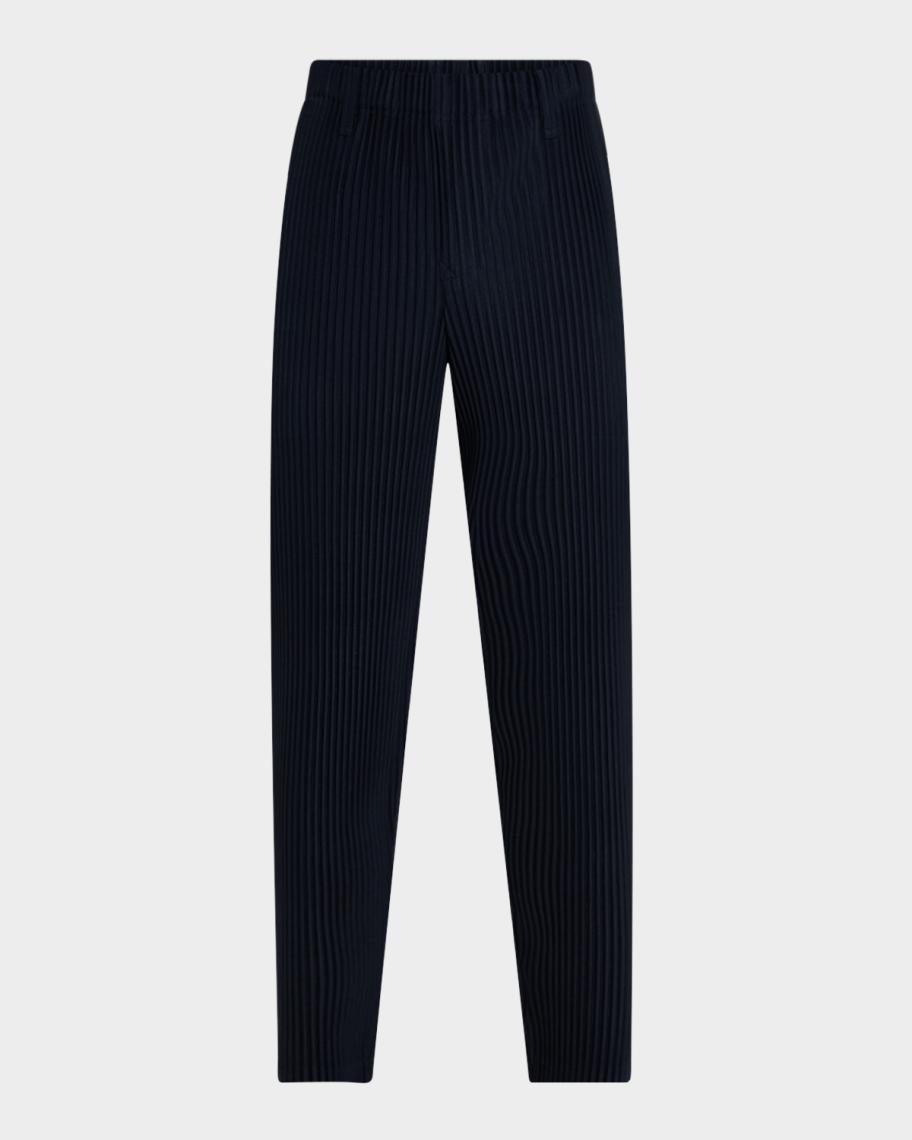 E PLISSE ISSEY MIYAKE プリーツパンツ Navy Homme Plissé Issey Miyake Men's Pleated Flat-Front Pants | Neiman
