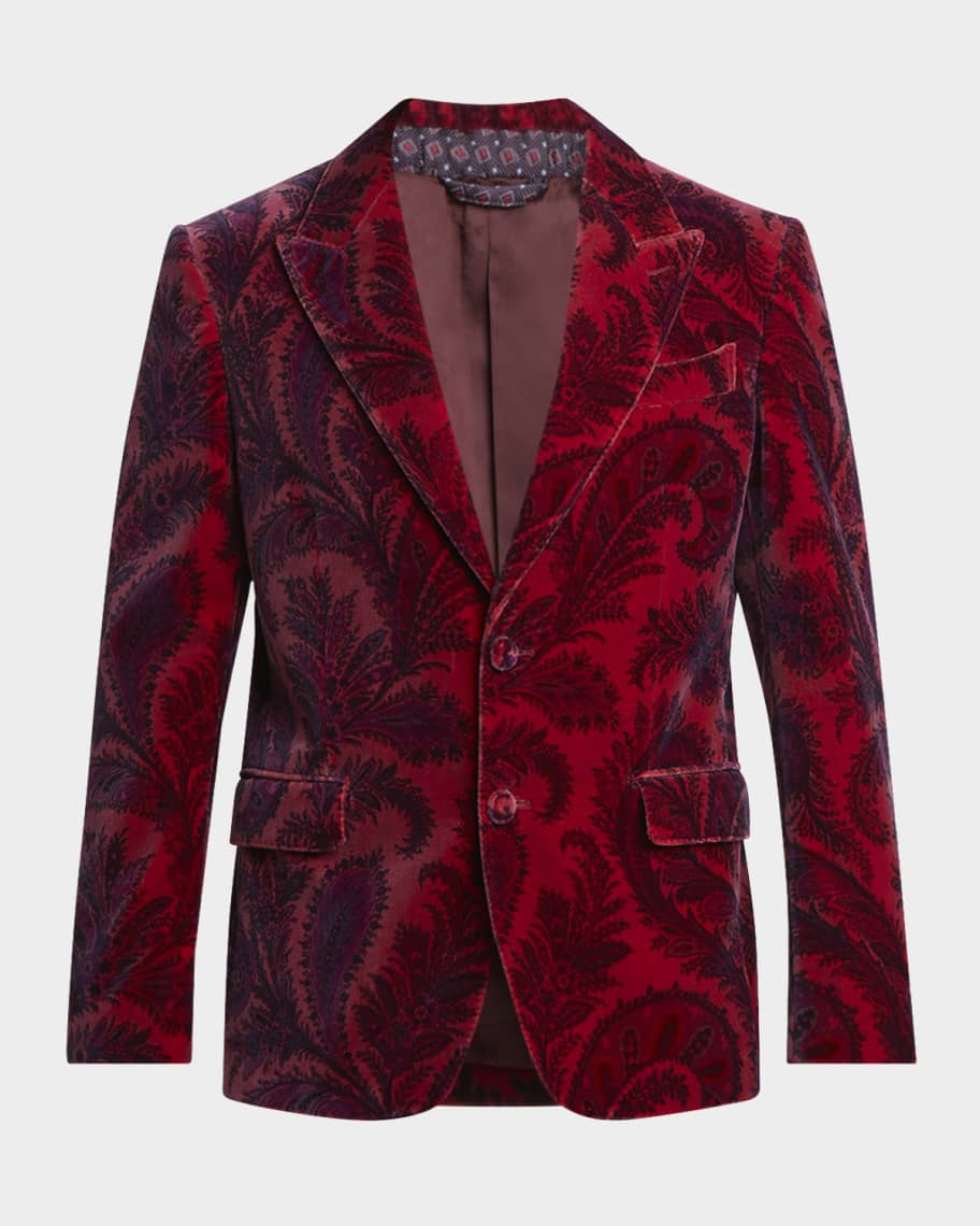ジャケット ETRO VELVET JACKET ETRO velvet-effect Jacquard Jacket | Green | FARFETCH
