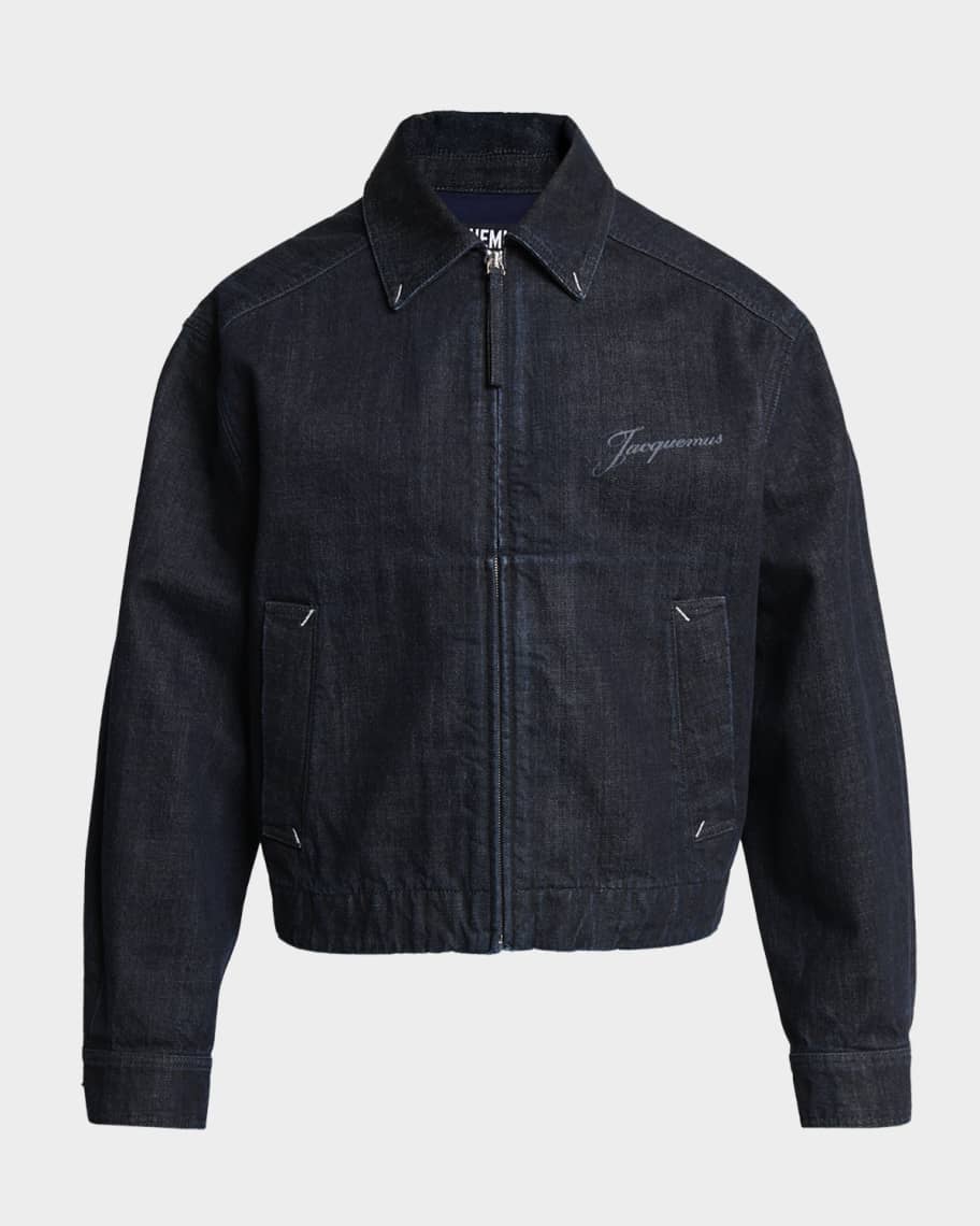 Jacquemus Men's The Canevas De-Nimes Denim Shirt Jacket | Neiman