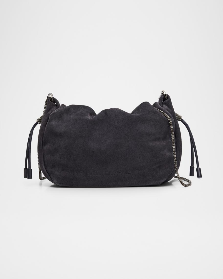 Brunello Cucinelli Mellow Mini Suede Bucket Bag | Neiman Marcus