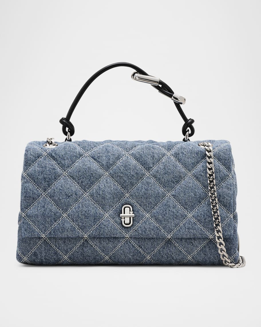 Marc Jacobs Dual Quilted Denim Shoulder Bag | Neiman Marcus