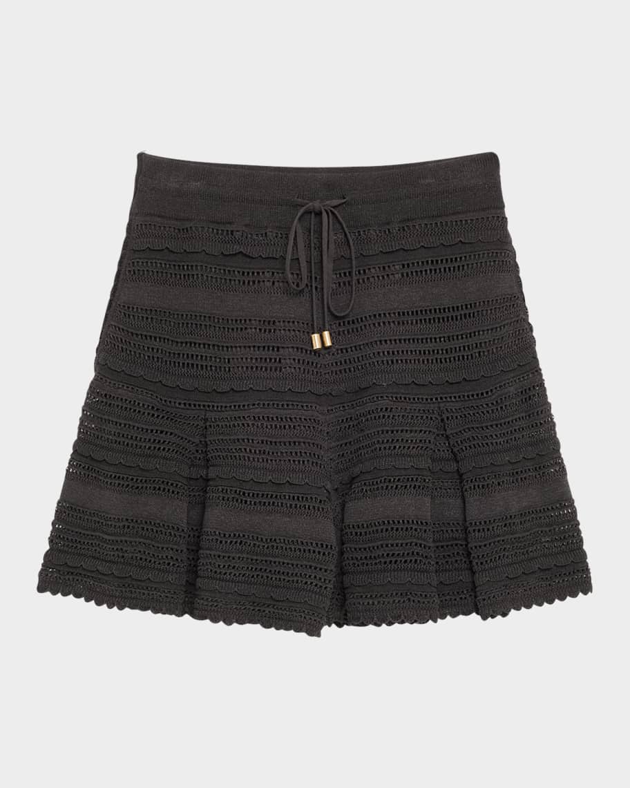 Zimmermann Lucky Lace Knit Shorts | Neiman Marcus