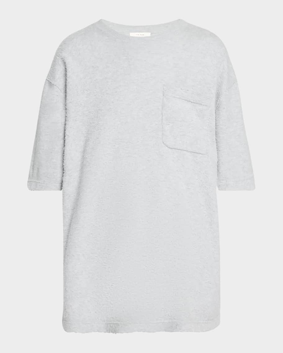 THE ROW Kaddy Textured Short-Sleeve T-Shirt | Neiman Marcus