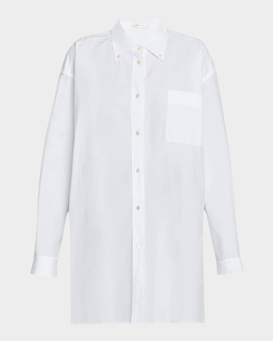 Tシャツ・カットソー [THE ROW] Victoria' shirt THE ROW Victoria Oversized Button-Front Shirt | Neiman Marcus