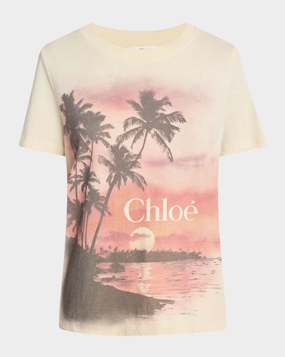 Chloe Logo Sunset Short-Sleeve T-Shirt | Neiman Marcus