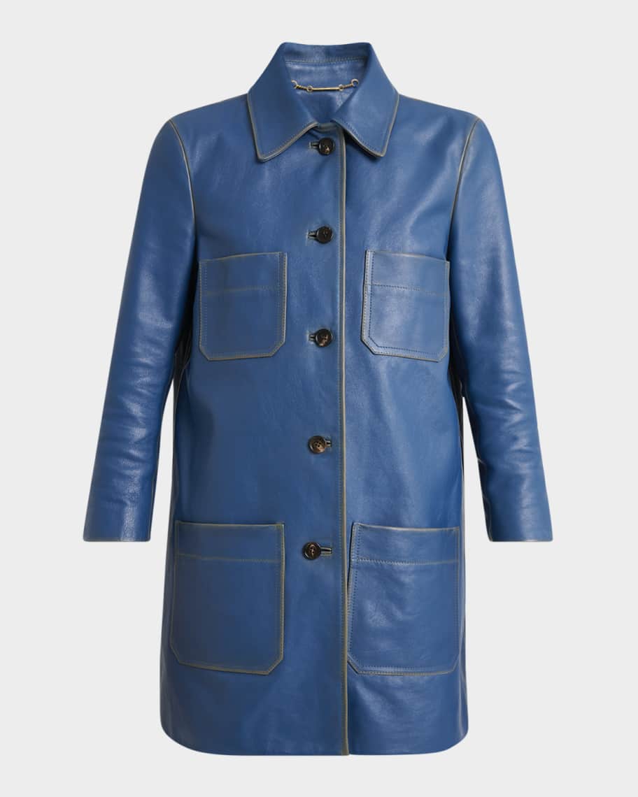 レザージャケット・コート CHLOE SINGLE-BREASTED COAT IN LEATHER Chloé Single Breasted Coat In Leather | Chloé US