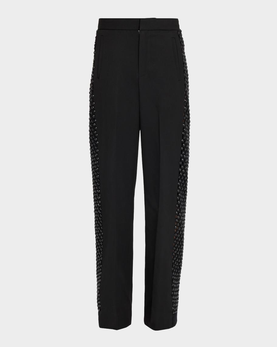 Diotima Crystal Tosh Crystal-Embellished Trousers | Neiman Marcus