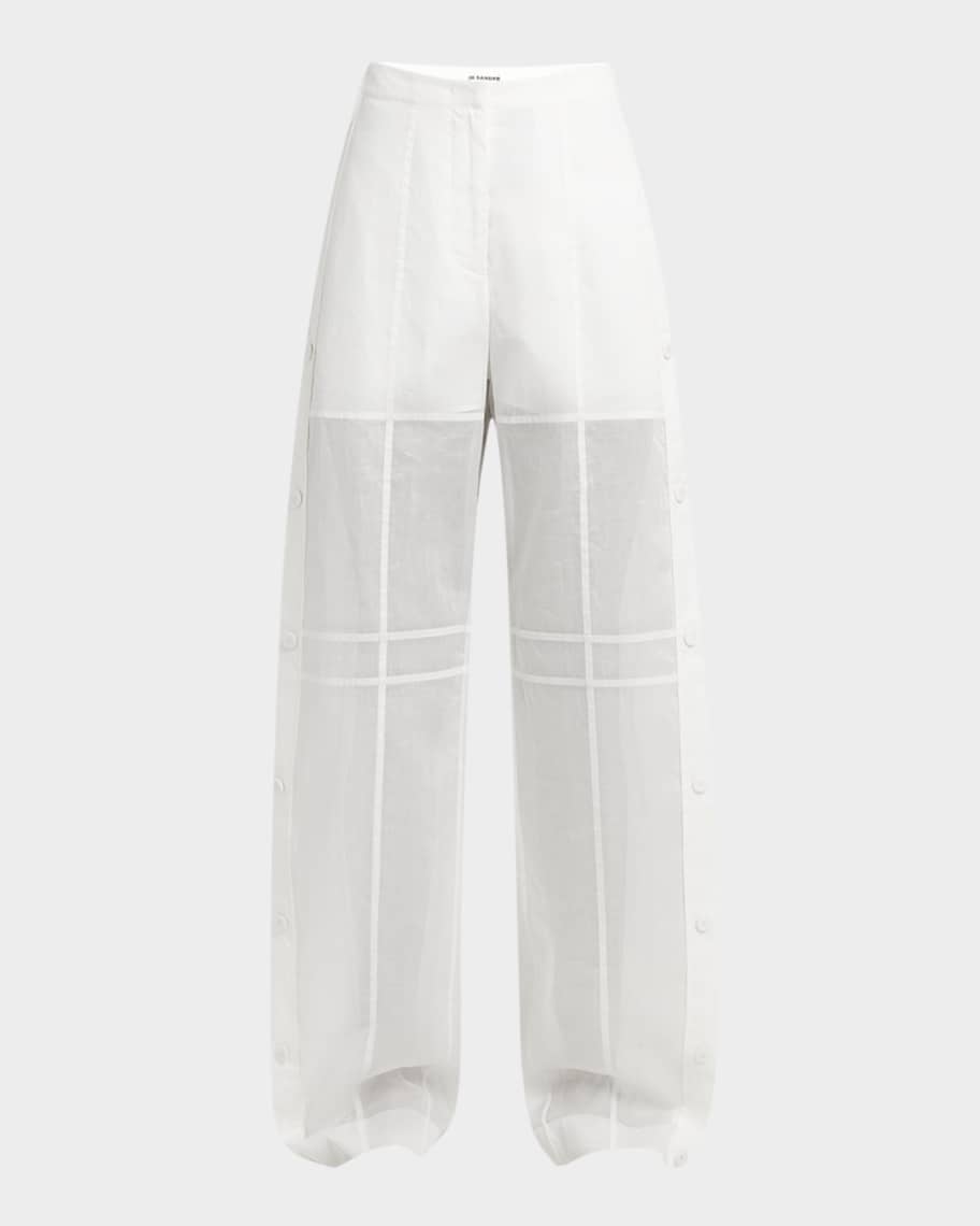 【関税＆送料込み】Jil Sander Wide Leg Pants JIL SANDER Pleated satin-twill wide-leg pants | NET-A-PORTER