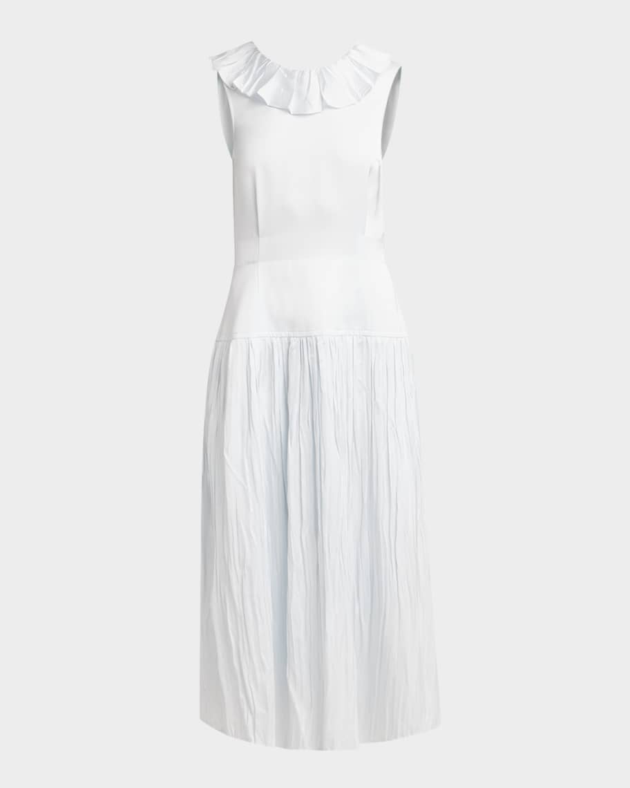 【関税&送料込】Jil Sander Long Dress With Ruffles Jil Sander Women's Long Dress With Ruffles | ShopSimon