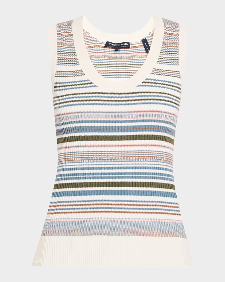 Veronica Beard Ezinna Stripe Knit Tank Top | Neiman Marcus