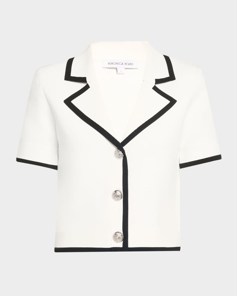 Veronica Beard Stovall Knit Short-Sleeve Jacket