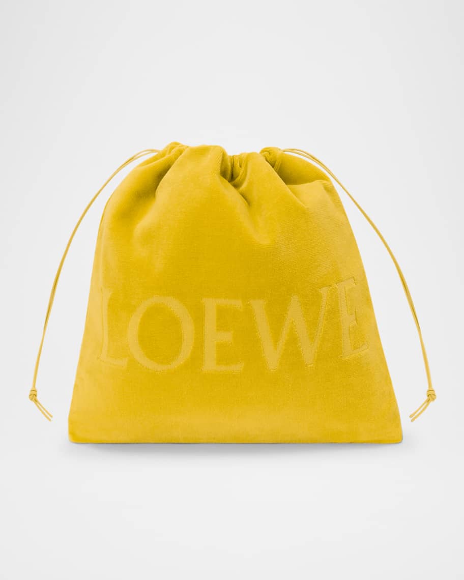 Loewe x Paula's Ibiza Medium Drawstring Pouch Bag in Terry