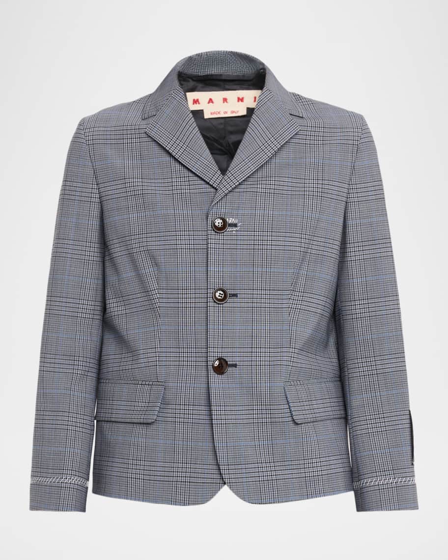 Marni Check Single-Breasted Jacket | Neiman Marcus