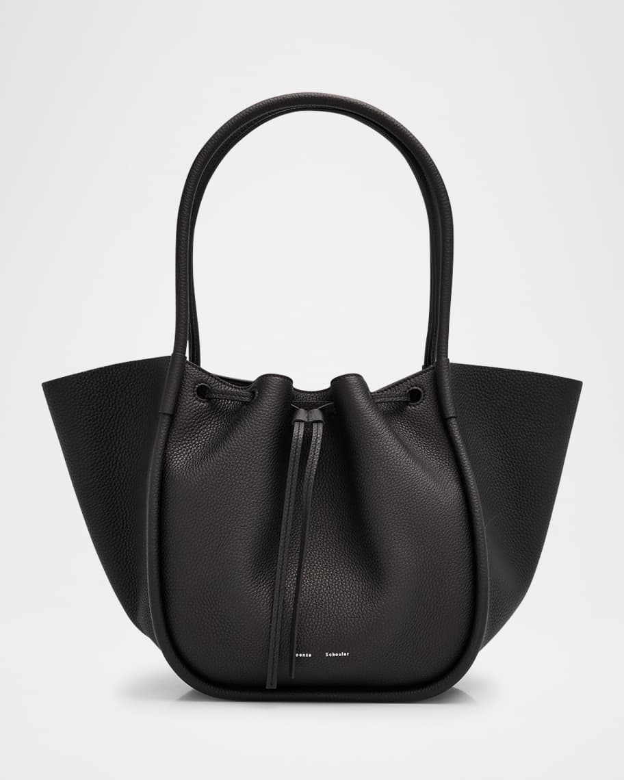 Proenza Schouler Large Ruched Pebbled Calfskin Tote Bag