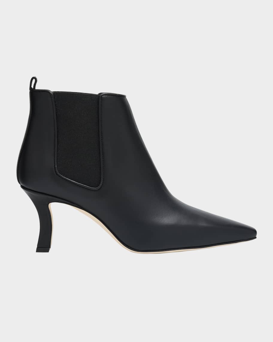 Manolo Blahnik Dildalta Leather Booties | Neiman Marcus