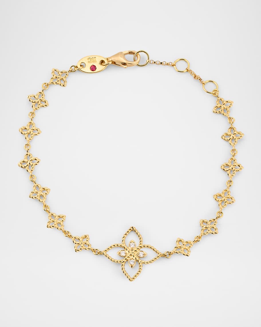 Roberto Coin 18K Yellow Gold Principessa Diamond Flower Chain