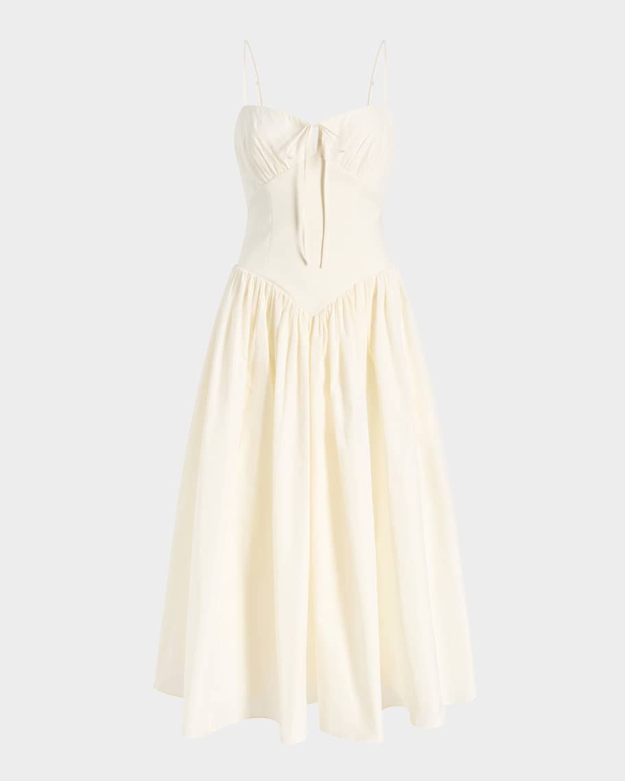 Cinq a Sept Anela Sleeveless Corset Midi Dress | Neiman Marcus