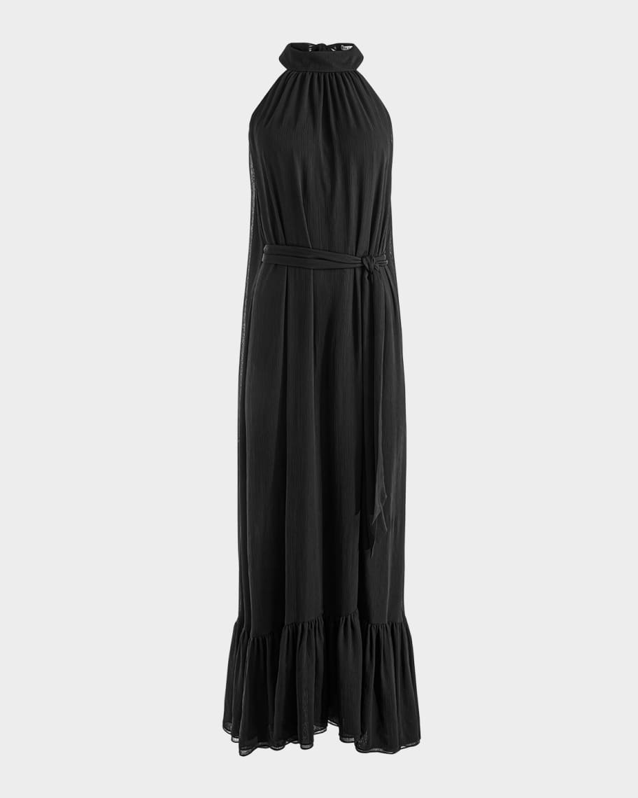 Alice + Olivia Jovie Gathered Ruffle Maxi Dress | Neiman Marcus