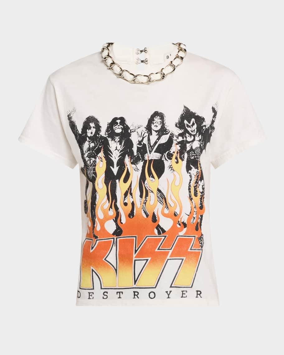 ALICE + OLIVIA Miller Embellished Boyfriend Tee | Neiman Marcus