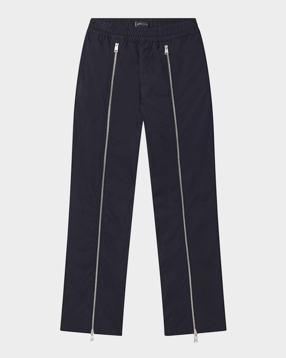 PURPLE Men's Double Zip-Front Track Pants | Neiman Marcus