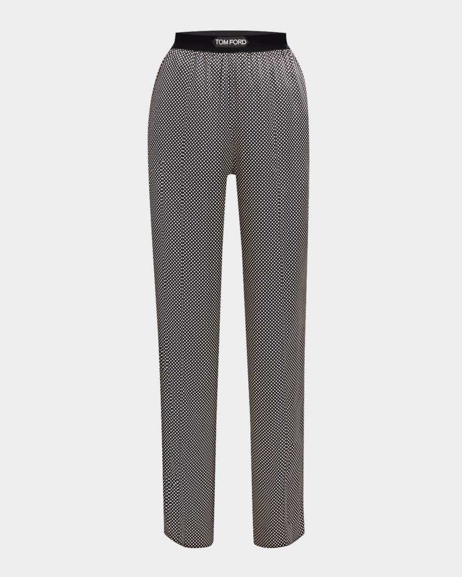 パンツ TOM FORD FW25 LOGO BAND PIJAMA PANT (PAW397FAX881 LB999) STRETCH SILK SATIN PJ PANTS | Tom Ford Fashion