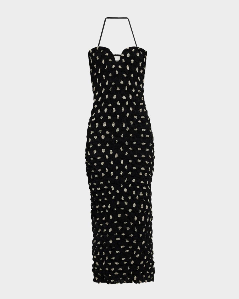 nanushka soffio linen halter dress Haylen Seersucker Chiffon Midi gender:Mens & Unisex