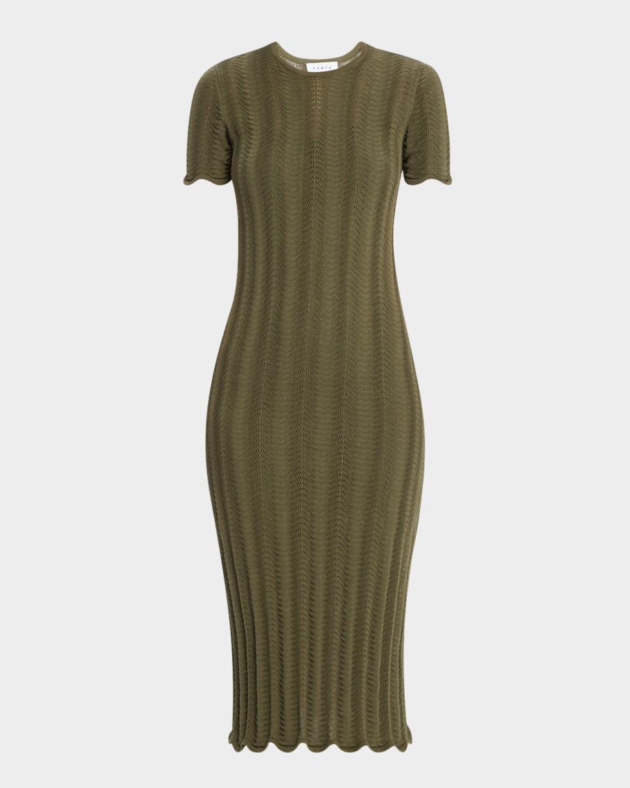 tanya taylor leighton knit dress Short-Sleeve Midi VDEVENING