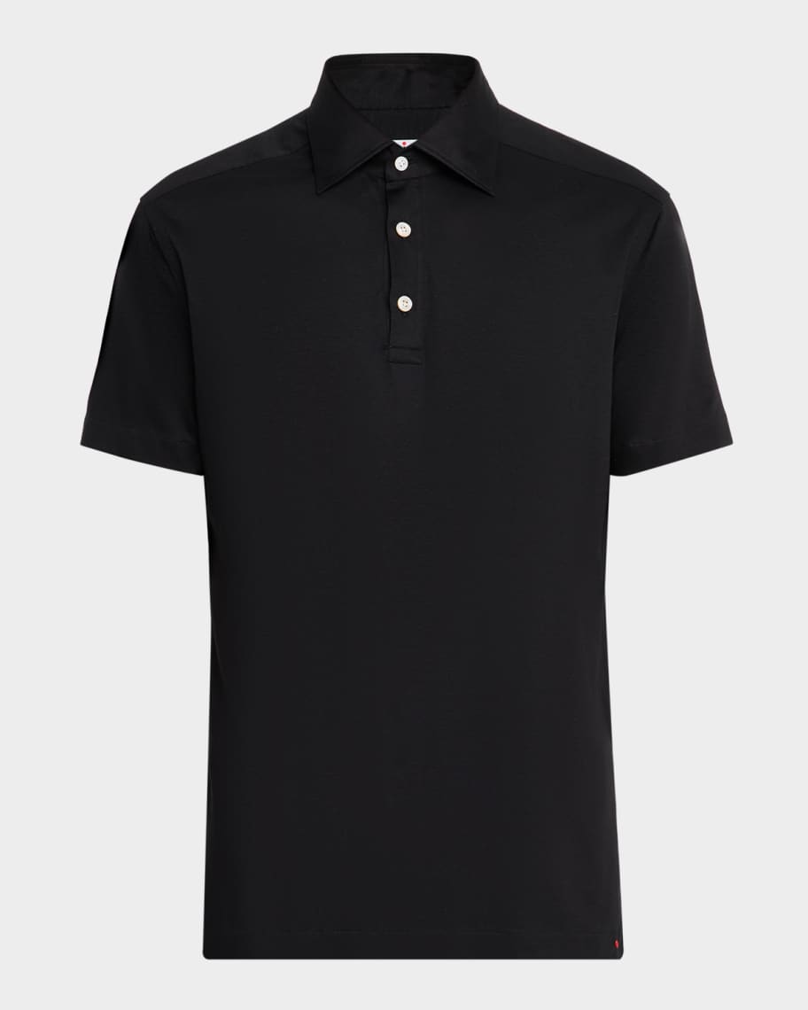 Tシャツ・カットソー KITON Men Polo Shirts UMC012K06R4911007 Blue Kiton Men's Cotton Classic-Fit Polo Shirt | Neiman Marcus